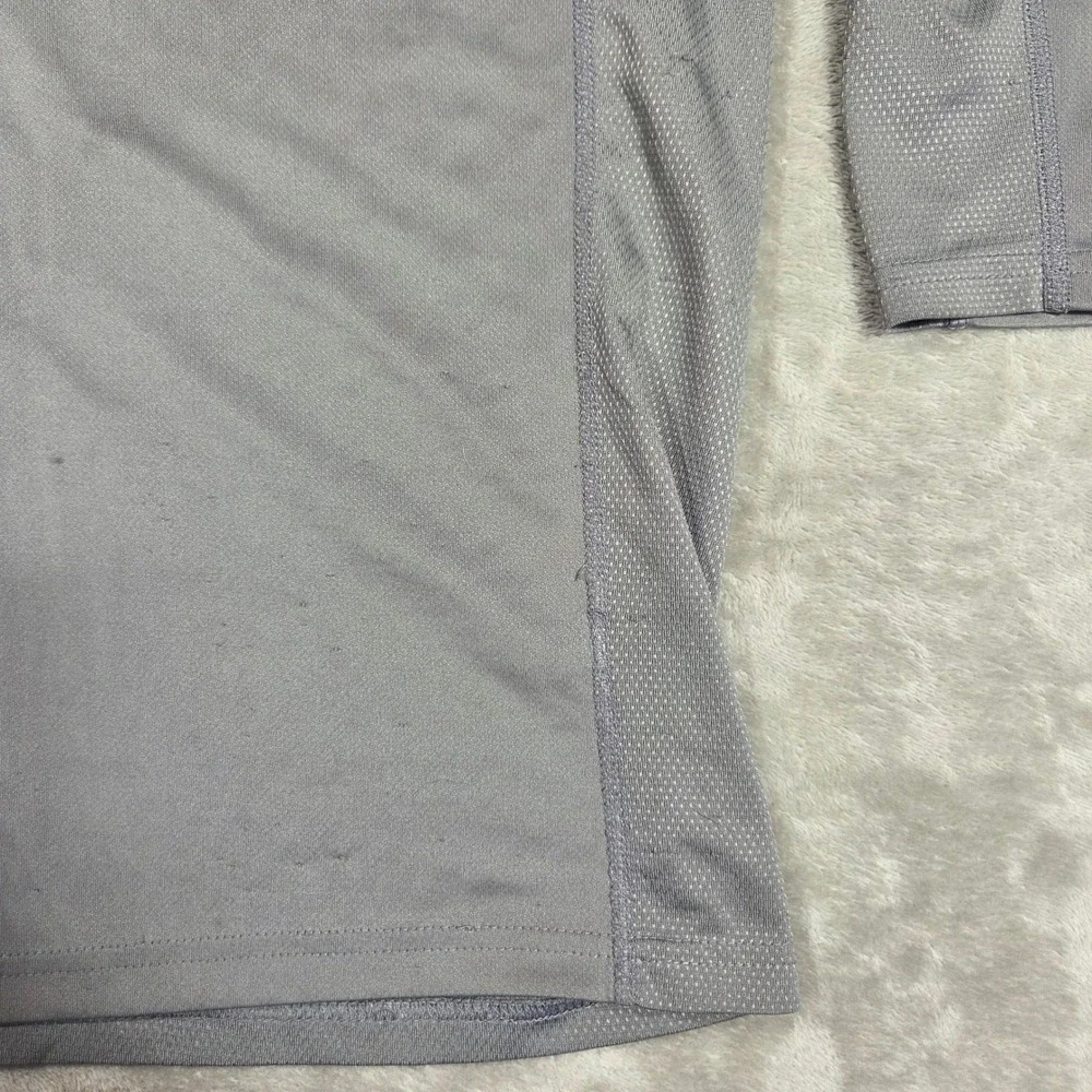 Huk Fishing Youth XL Grey Performance Long Sleeve Hooded Sun Shirt Mesh Panels